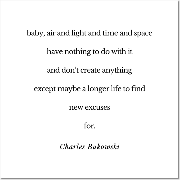 Bukowski Poem Wall Art by WrittersQuotes